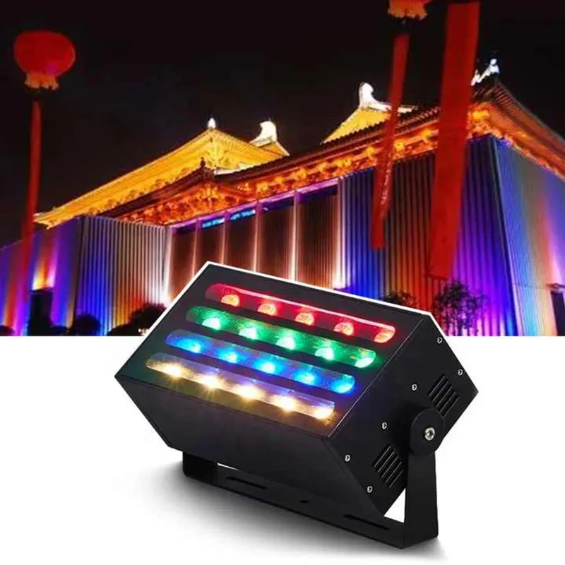 40w LED 다채로운 투광등 화려한 휴일 장식 정원 조명 무지개 투사등 경관 염색 나무 램프