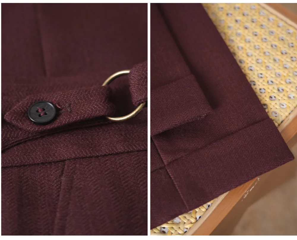 Pantalon Casual Homme Men's Casual Straight High-Waisted Single Pleat Business Suit Trousers Mens Formal Pants Social Trousers - 5