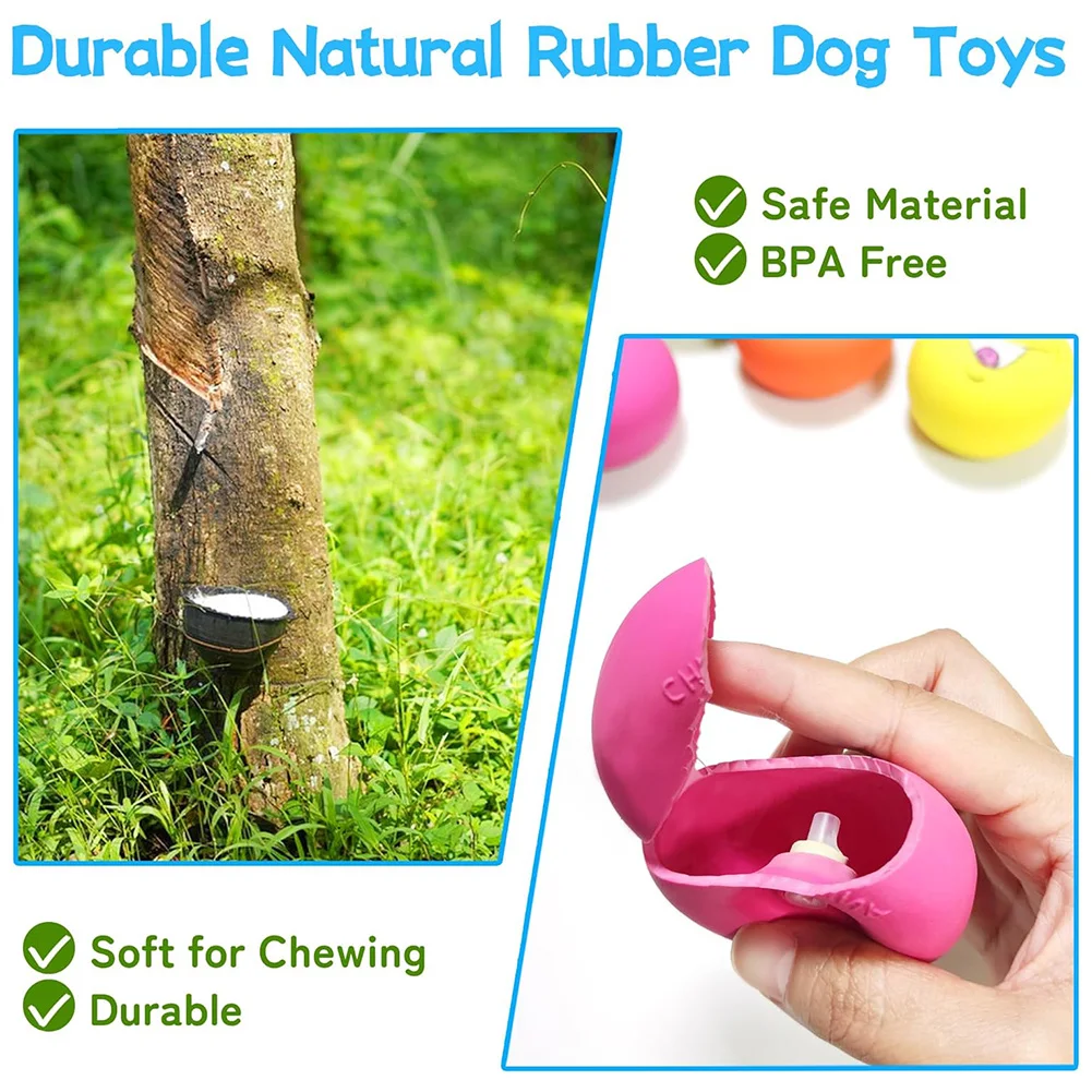 6pc Latex Dog Squeaky Toys Soft Smiley Face Dog Toys Chewing Squeaky Toy Fetch Play Balls for Puppy Small Pets Dog Accessories 2
