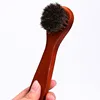 Horsehair Care and Cleaning Brush Set Medium Long Handle Bristle Shoe Brush for Oil and Dust Removal 3