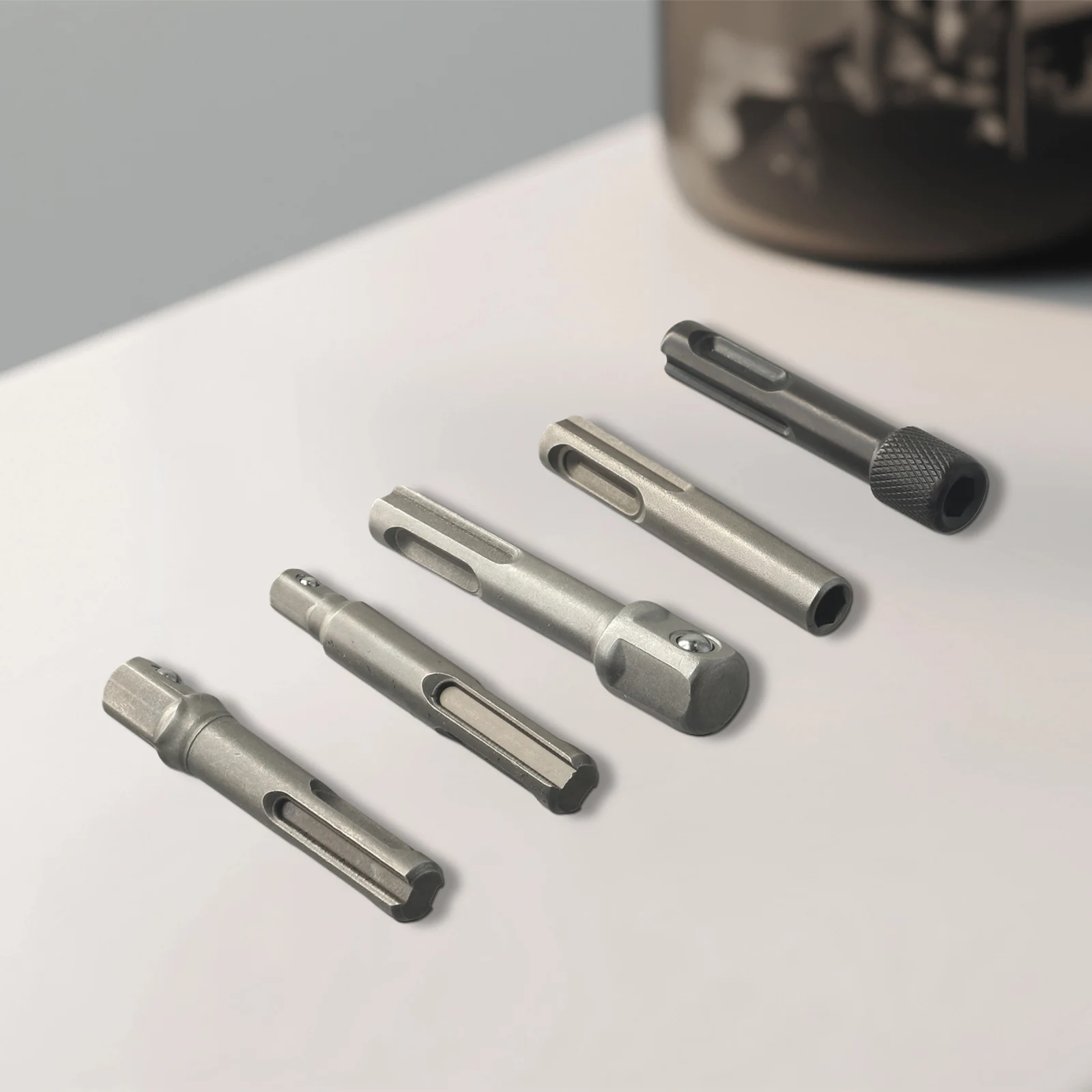 

Convenient And Reliable Socket Attachment With SDS Plus Socket Driver Drill Bit Hex Shank Chuck Adapter 5pcs Set