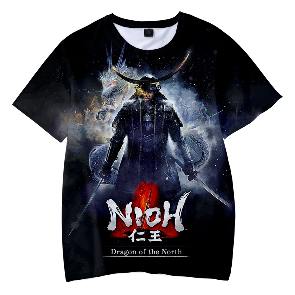 Nioh Tshirt 3D O-Collo Donna Uomo Tshirt Estate Manica Corta Harajuku Streetwear Nioh 2 The Complete Edition Abbigliamento Unisex