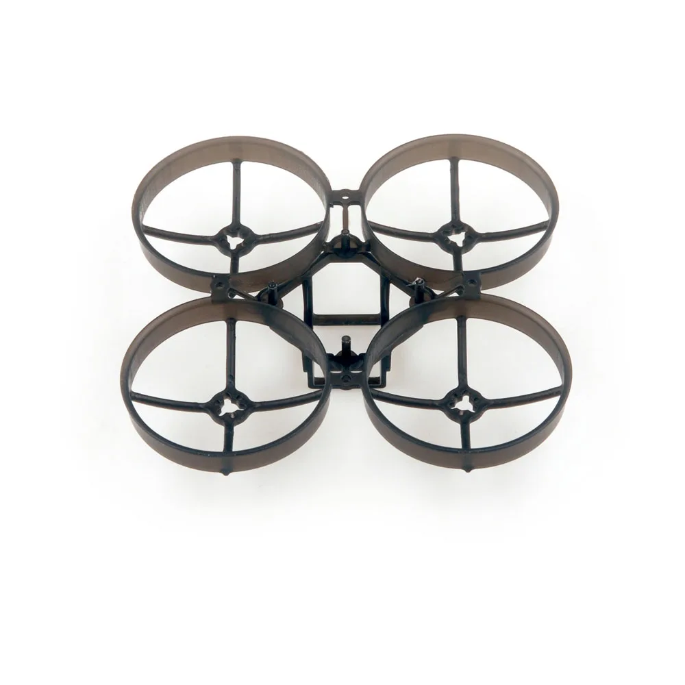 Détail du cadre Mobula7 O4 80mm Happymodel avec les protections d'hélice intégrées, gris clair