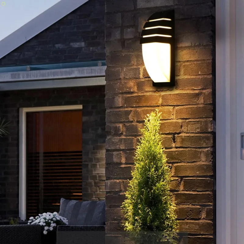 Outdoor Waterproof LED Wall Lamps AC90-260V Aluminum Courtyard Garden Porch Corridor Lights Retro Wall Lamp