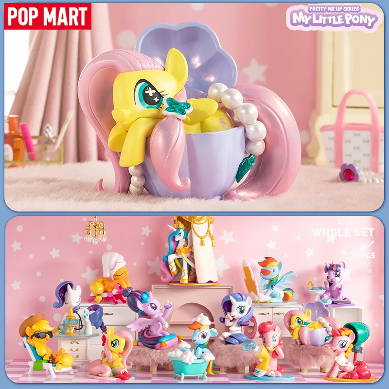 POP MART MY LITTLE PONY Pretty Me Up Series Mystery Box 1PC/12PCS Blind Box POPMART Action Figure Collaborated with Hasbro