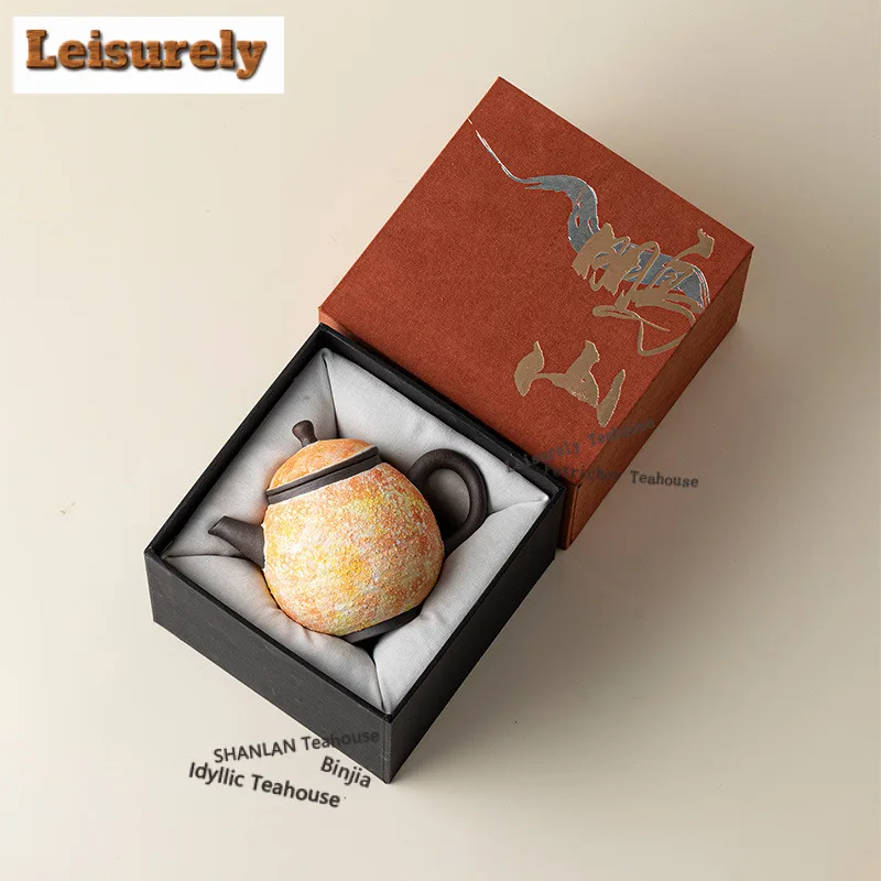 185ML Mineral Rocks Dragon Egg Teapot Aesthetic Tea Infuser Pot Tea Maker Kettle With Ball Hole Oolong Tea For Tea Supplies Gift