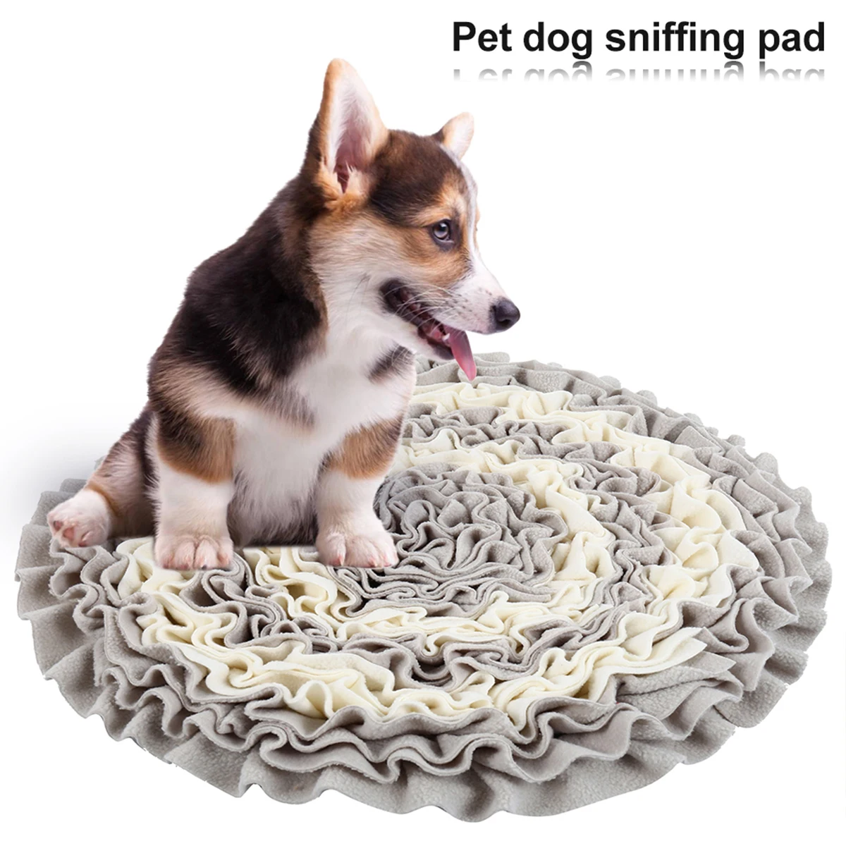 Xinwanna Pet Dog Round Sniff Training Mat Smell Pad Food Feeding