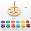 Children Montessori Rainbow Blocks Toy Color Shape Matching Stacking Game Educational Wooden Toy For Toddler Fine Motor Training 6