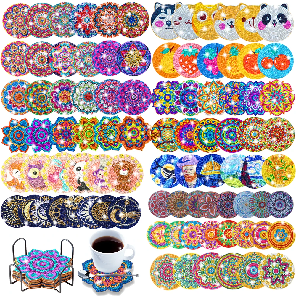 Diamond Paintings Coasters Diamond Painting Cup Diamond Art