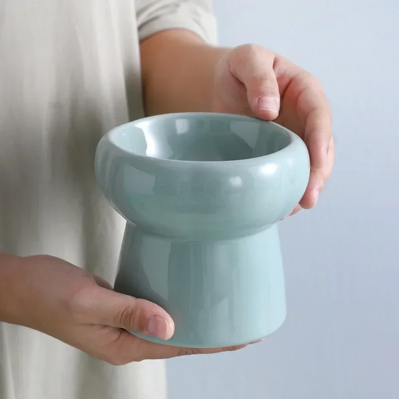 

Cat Pet Ceramic Supplies Puppy Eating Feeder Feeding Dish Dog Elevated Prevent Food Down Bowl Raise Slow Water For Obesity