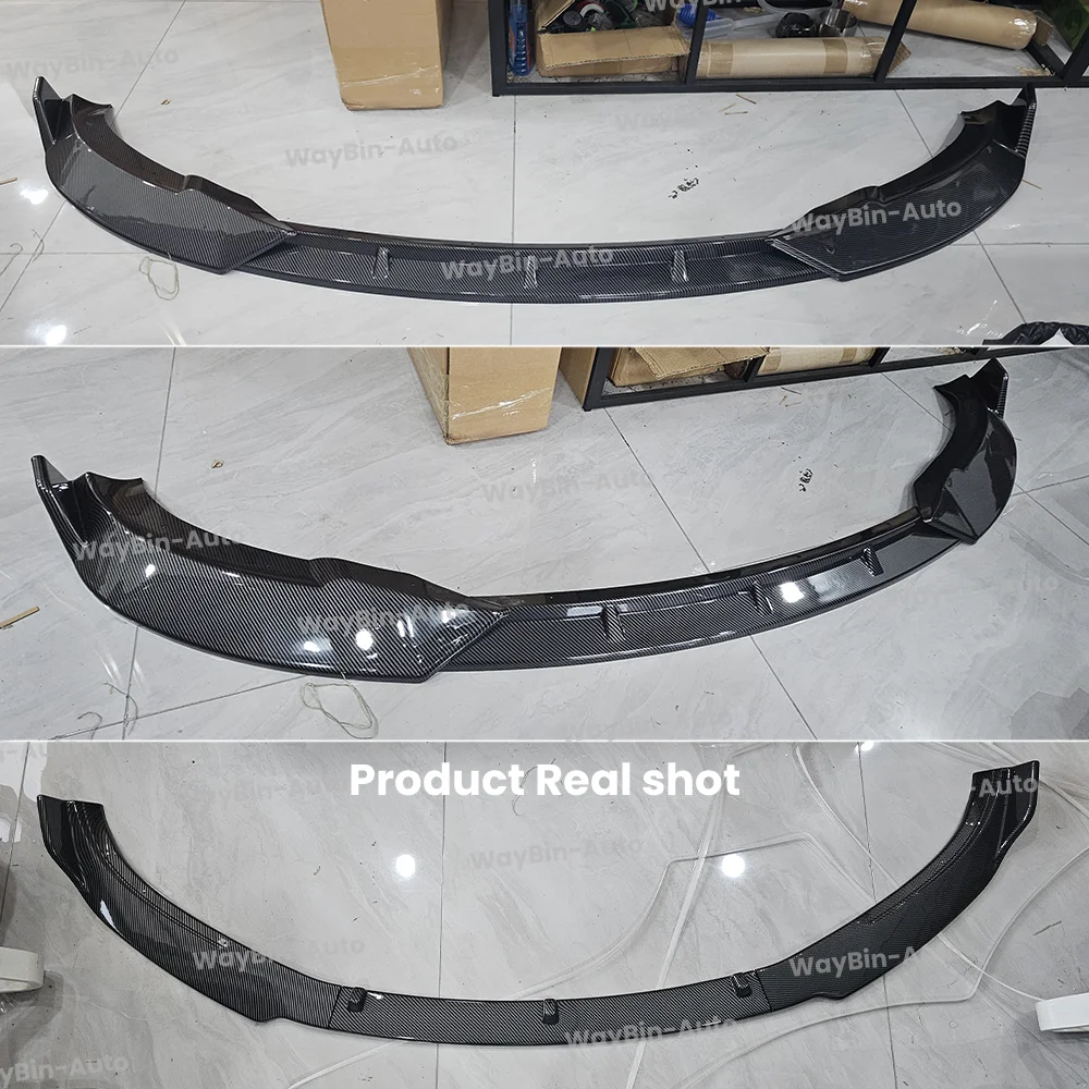 Front Bumper Lip Auto Black Samurai Sport Trim Spoiler ABS Body Kits Auto Exterior Accessoires For-Tesla Model 3 Y