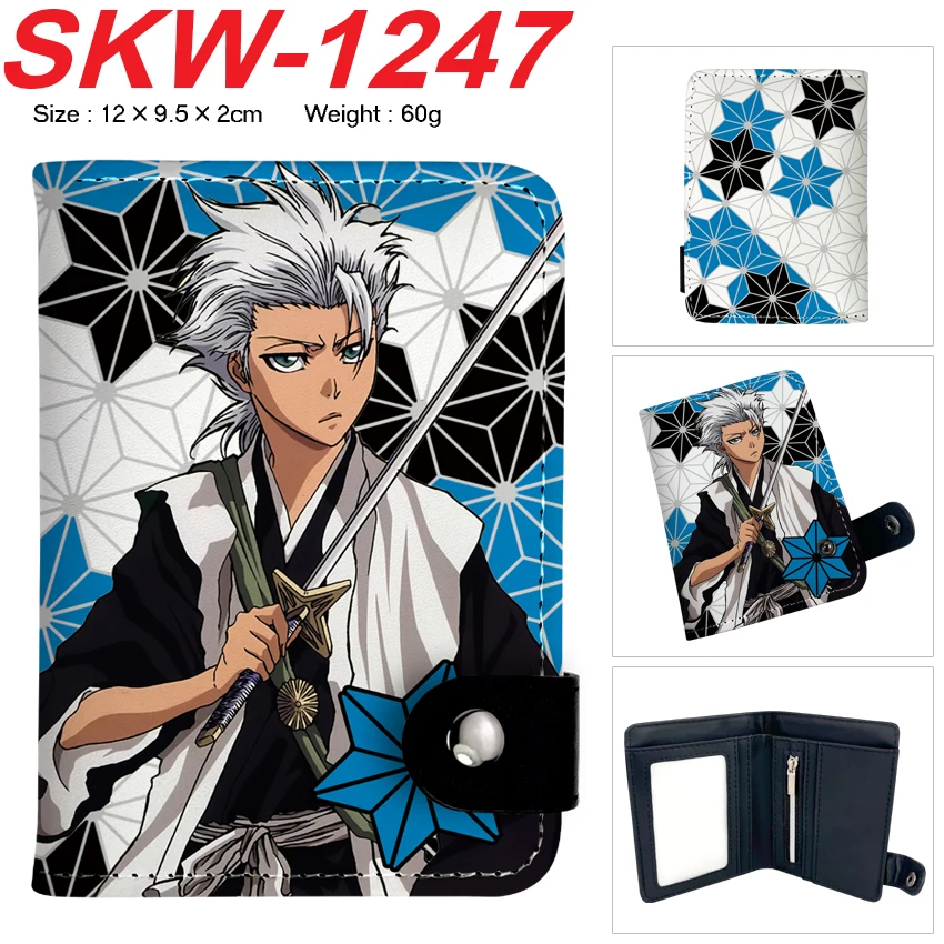 new Bleach Cartoon Anime Short Wallet Vertical style with buttons