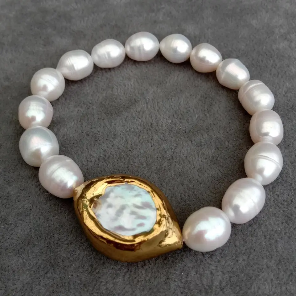 Bracciale Doppio Filo KIOTO Con Perle Naturali Coltivate Bianche E Oro 18 Kt - Foto 6