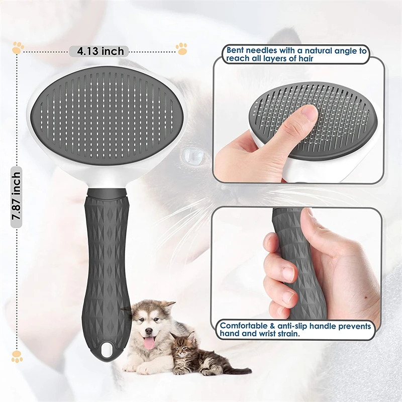 

Pet Dog Hair Brush Cat Comb Grooming And Care Cat Brush Stainless Steel Comb For Long Hair Dogs Cleaning Pets Dogs Accessories