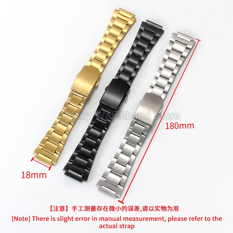 Adjustable Removable Links Watchband with Brushed Polished Finish