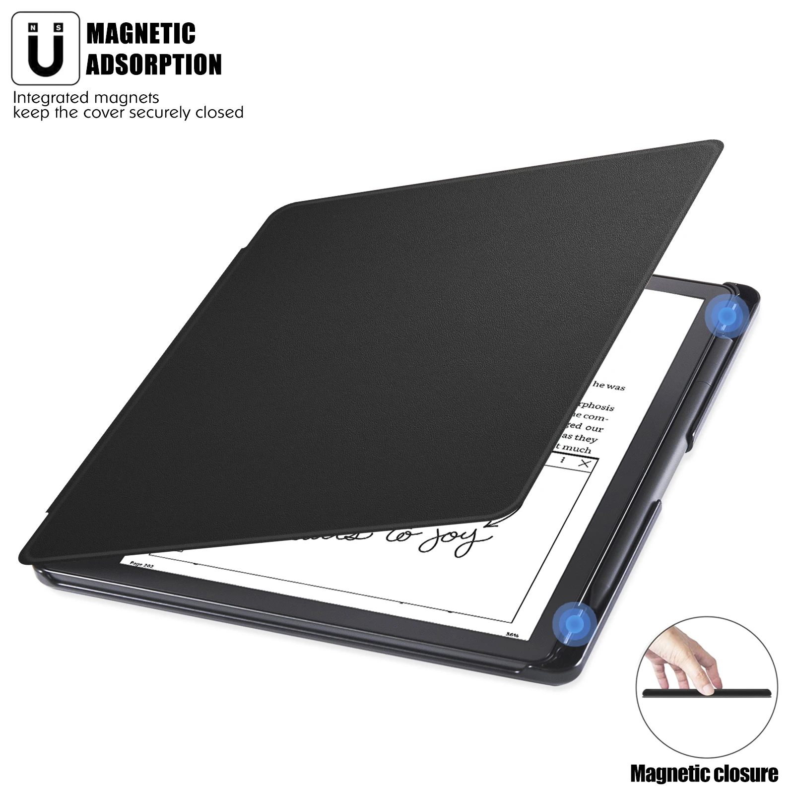 Slim Case para Kindle Scribe Tablet Leve Couro pu Capa Folio Construído em Pen Holder Auto Dormir Wake 102 - Imagem 4