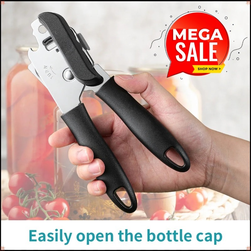 2026 Hot Selling Stainless Steel Manual Can Opener Kitchen Tool, Suitable for Cans/sheets Rust Proof and Easy To Clean