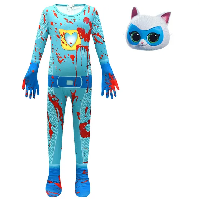 SuperKitties Cosplay Costume Terrifying with Blood Halloween