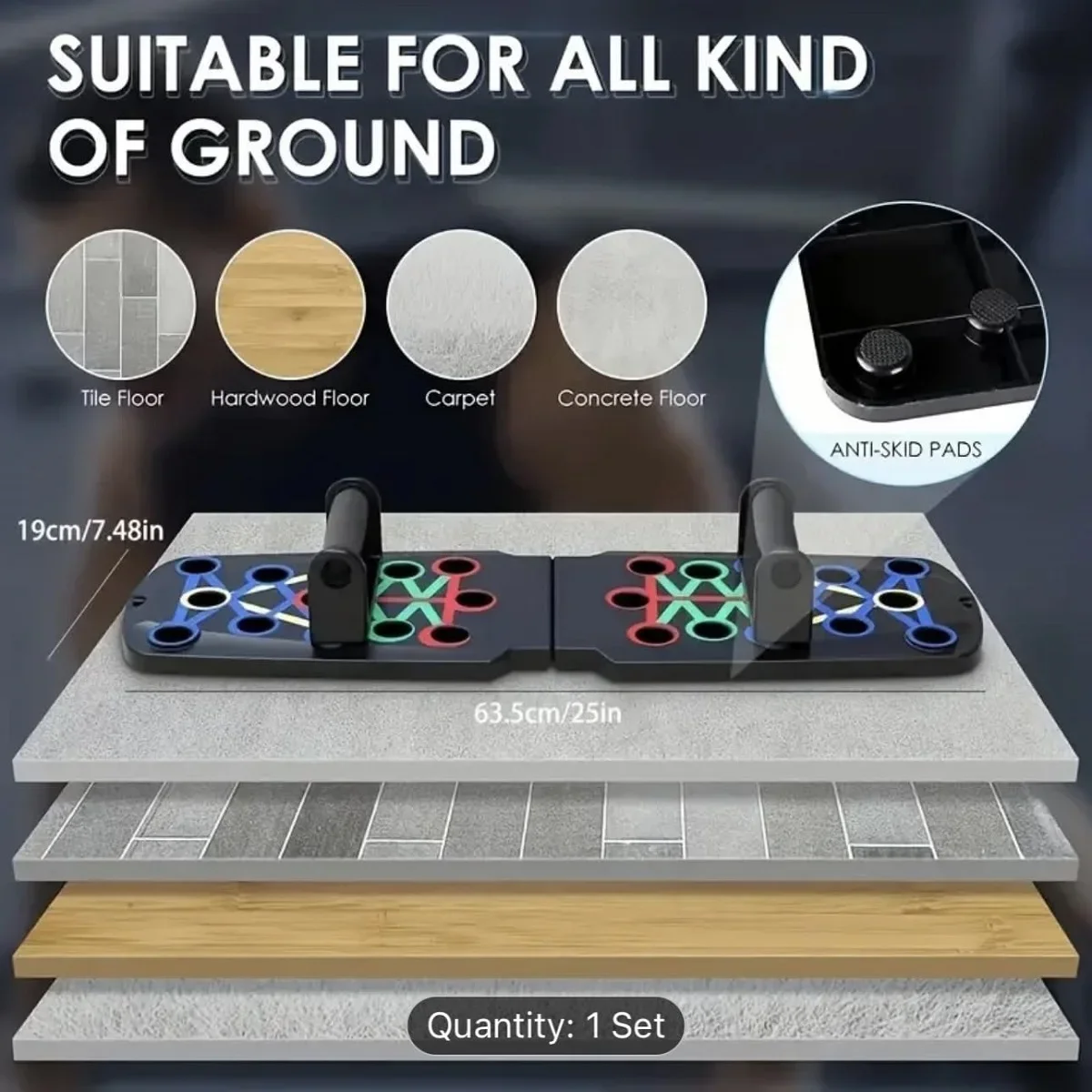 Solid Push Up Board Home Workout Equipment Multi-Functional Pushup Stands System Fitness Floor Chest Muscle Exercise