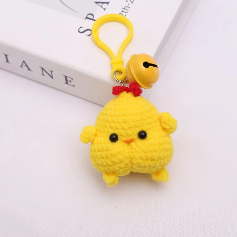 Cute Kapibala Doll Crochet Keyrings Handmaking Knitting Rabbit Keychains Creative Cartoon Pig With Carrot Car Keys Keyrings New
