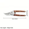 Solid Wood Shears Carbon Steel Sharp Curved Pruners Plant Grafting Floral Trimming Non-Slip Handle Garden Manual Scissors 6