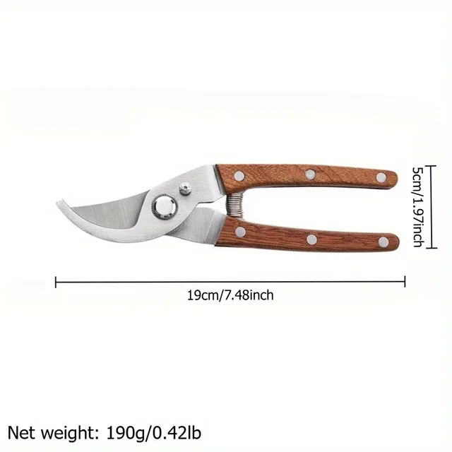 Solid Wood Shears Carbon Steel Sharp Curved Pruners Plant Grafting Floral Trimming Non-Slip Handle Garden Manual Scissors 6