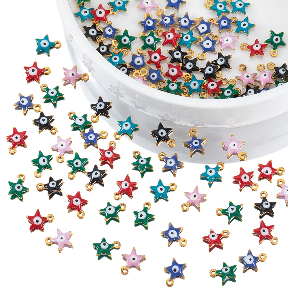 20 Stück Edelstahl Bunte Emaille Fisch Charms Anhänger Basis DIY Ozean Halskette Ohrringe Schmuckherstellung Zubehör Erkenntnisse – Detail 17
