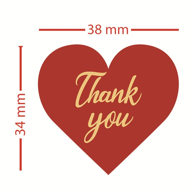 Heart Stickers Colorful 1 Inch Valentine's Day Love Shape Labels Roll  Waterproof Removable for Craft Envelopes Box Gift Party Cards 500 PCS