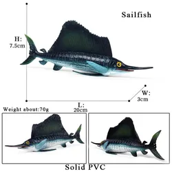 Sealife Animals Action Figures - Ocean Fish Collection Educational Toy Set (Animal model)