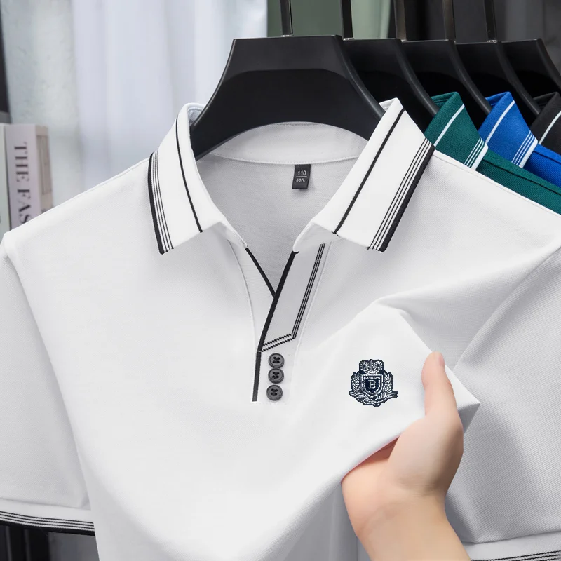 قميص بولو قطن فاخر طبعة حروف