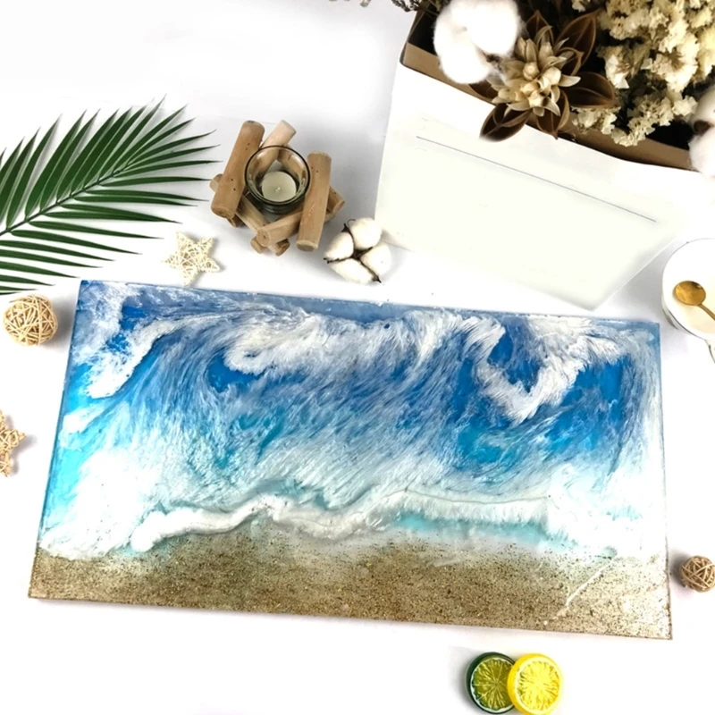 MXME Rectangle Silicone Resin Molds for Flowers Preservation,Crystal Resin Table Mold