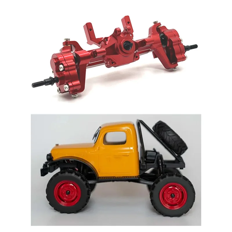 B16C-FMS 1/24 FCX24 Xiaoqi Crusher K5 RC 액세서리용 금속 완전한 프론트 액슬 키트