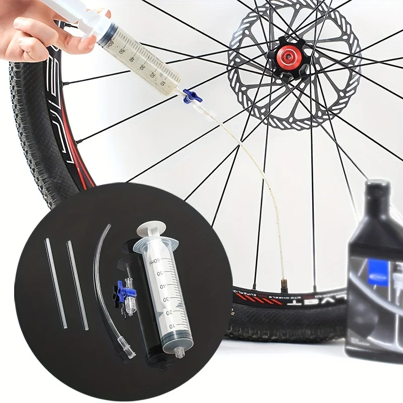 Bicycle Tire Injection Tool 60ml Tire Tubeless Sealant Injector Oil Mineral Change Tool For Bike Repair Tools