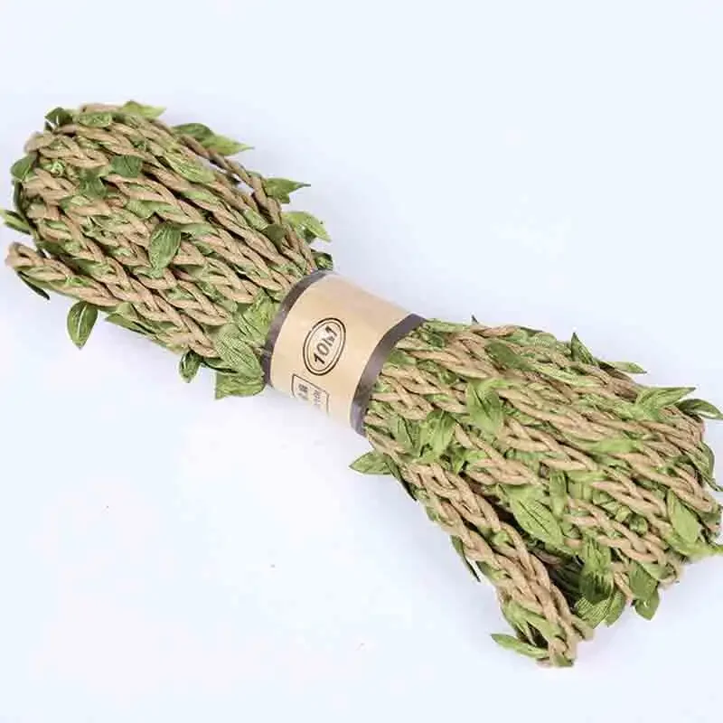 Jute Rope 5Meter DIY Hemp rope Natural Hessian Jute Twine Rope Burlap Ribbon For Home Wedding Party Decor