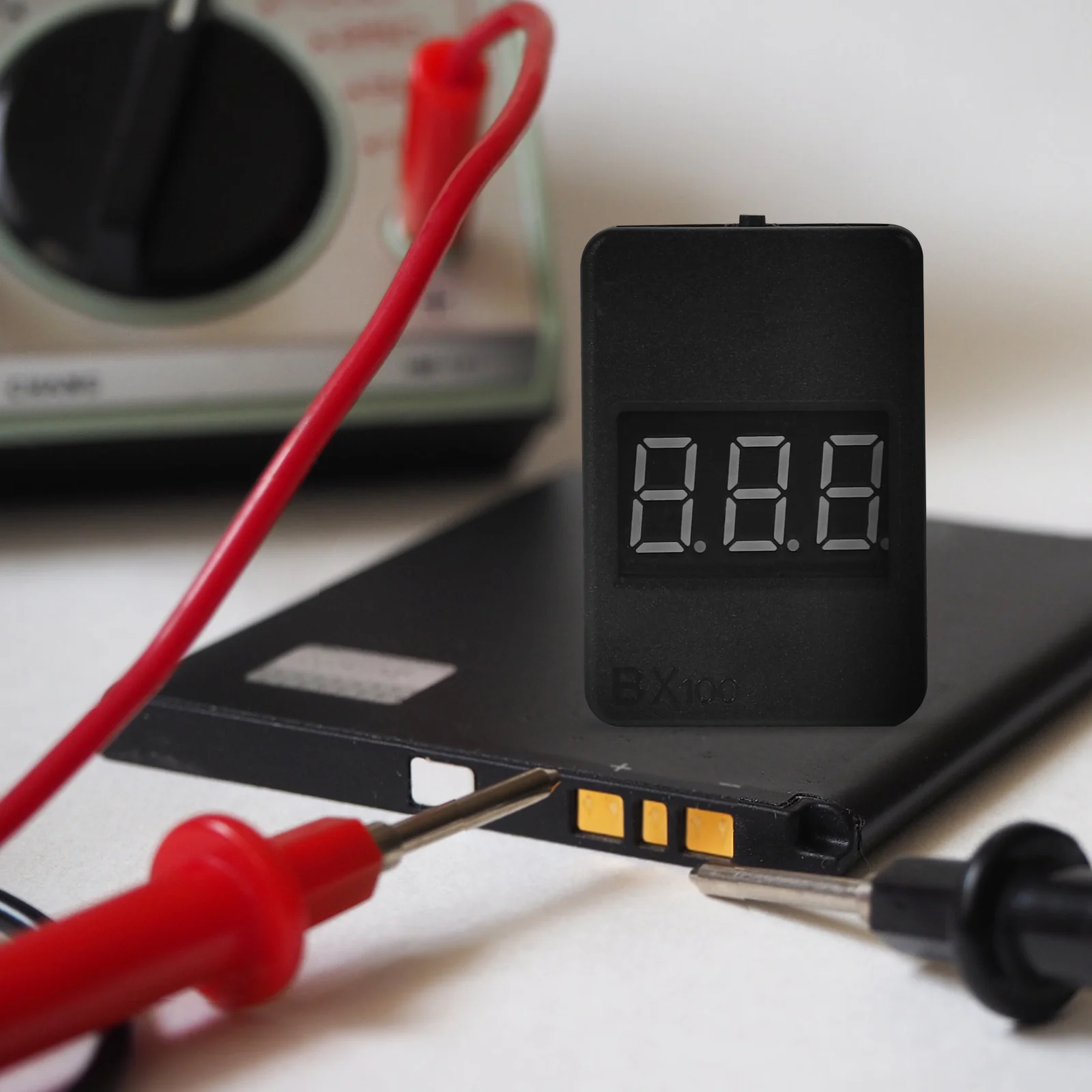 Low Voltage Alarm Batteries Monitor Stand Testing Device Lithium Plastic Portable