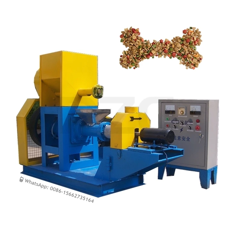 

150~180KG/H Commercial Floating Fish Feed Pellet Machine High Productivity Dry Type Pet Feed Extruder Machine
