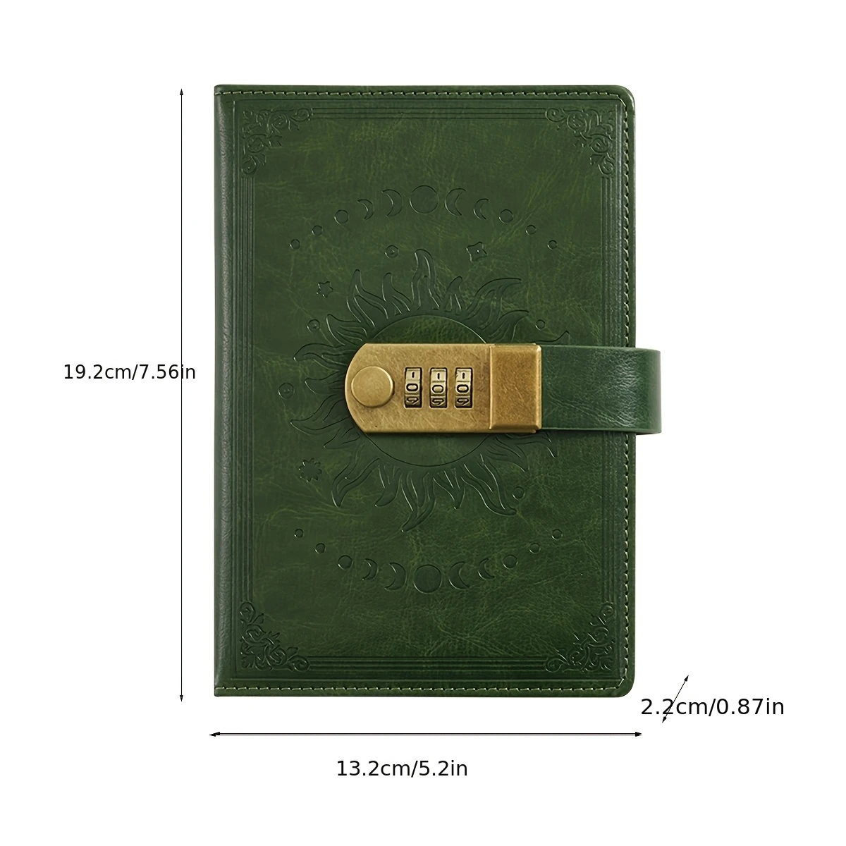 Secure Leather Diary: A5 Lockable Journal with Refillable 240-Page Notebook