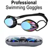 Professional Swimming Goggles Men Women Waterproof Anti-fog Cool Silver Plated Swim Glasses Comfortable Diving Pool Accessories
