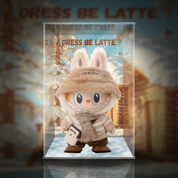 Unmoveable MART Labubu Large Plu Latte Doll