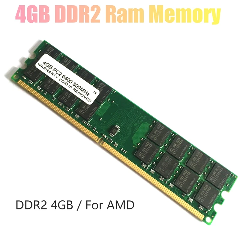 Memoria Ram DDR2 de 4GB, 800Mhz, 1,8 V, PC2, 6400 DIMM, 240 pines, para la  placa base AMD _ - AliExpress Mobile