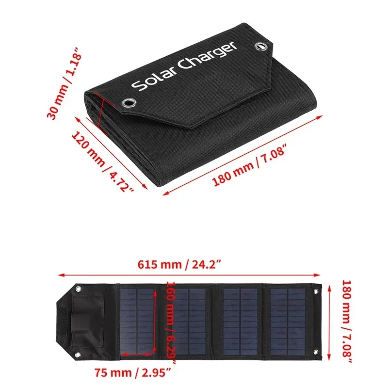 ตัวเลือกสินค้า แผงโซลาร์เซลล์พับได้ 100W ชาร์จไฟกลางแจ้ง