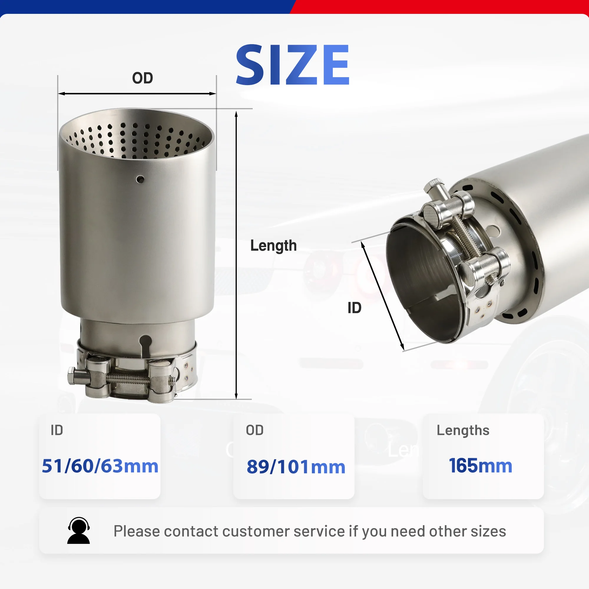 ER Matte Stainless Steel Exhaust Tip for GTI MK7 Golf7 Nozzle Upgrade Muffler for vw audi Exhaust pipe Modify Customization exhaust muffler tip exhaust trim pipe