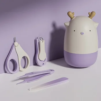 Forbici di sicurezza per neonati Tagliaunghie anti-clip Tagliaunghie per bambini Forbici per unghie per bambini Set di strumenti per la cura delle unghie per bambini New Little Dee