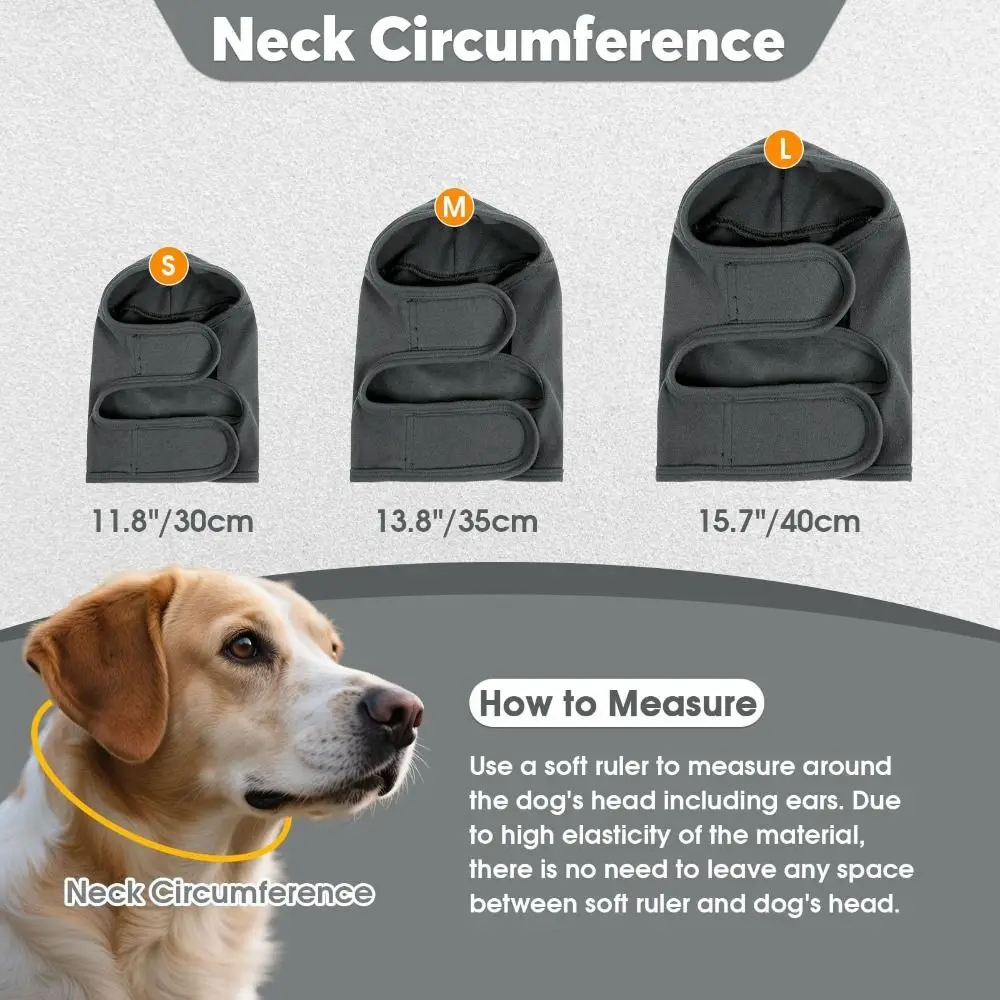 Pet Accessories Warm Dog Calming Hood Washable Breathable Dog Ear Cover Adjustable Comfortable Dog Windproof Hat Travel