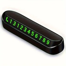 Premium Decorative Temporary Parking Phone Number Plate (Black)