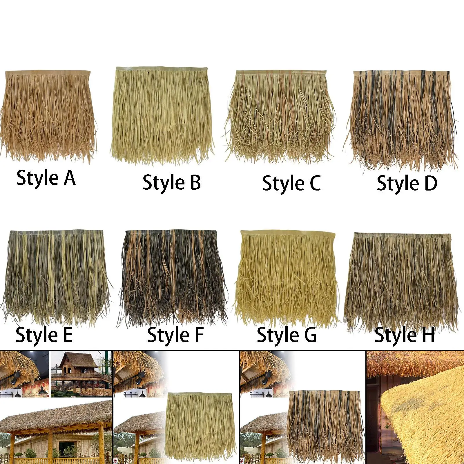 Straw Roof Thatch Fake Accessories Easy to Use Decor Grass Skirting Roof for Fence Umbrella Cover Thatch Roofing Outdoor Bar