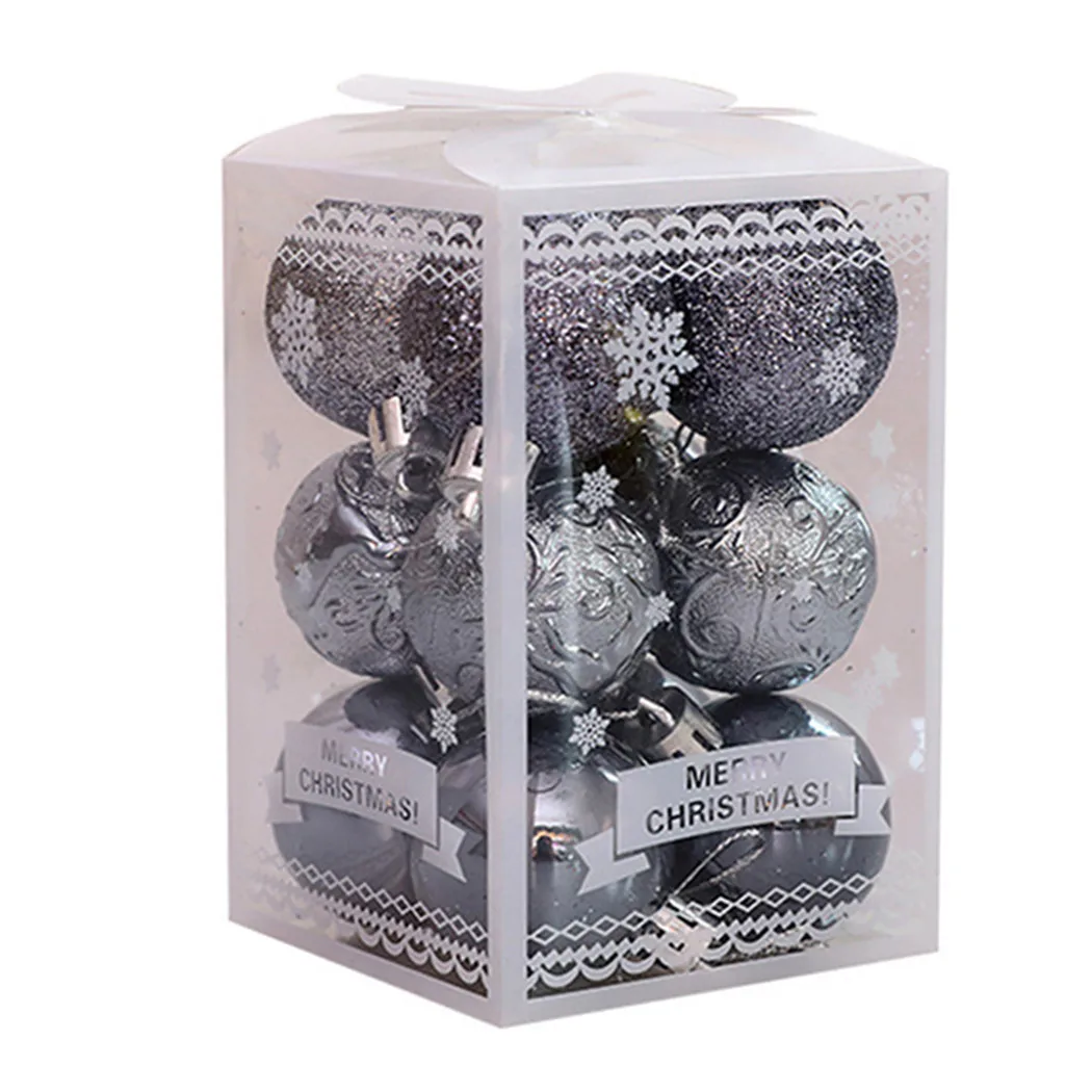 thumbnail image 1 of Bolas decorativas para árbol de Navidad, decoración navideña para el hogar, adornos con purpurina, adornos para fiestas de bodas, festivales festivos, regalos de Año Nuevo, 1 of 5