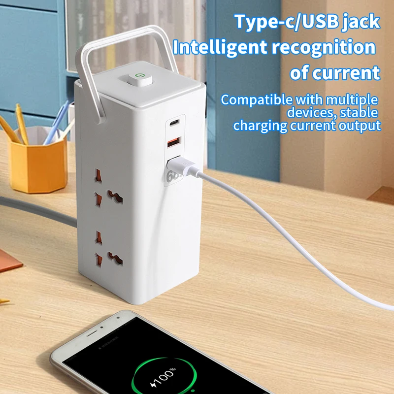 Ubigbuy Power Strip 68W Charging Stations