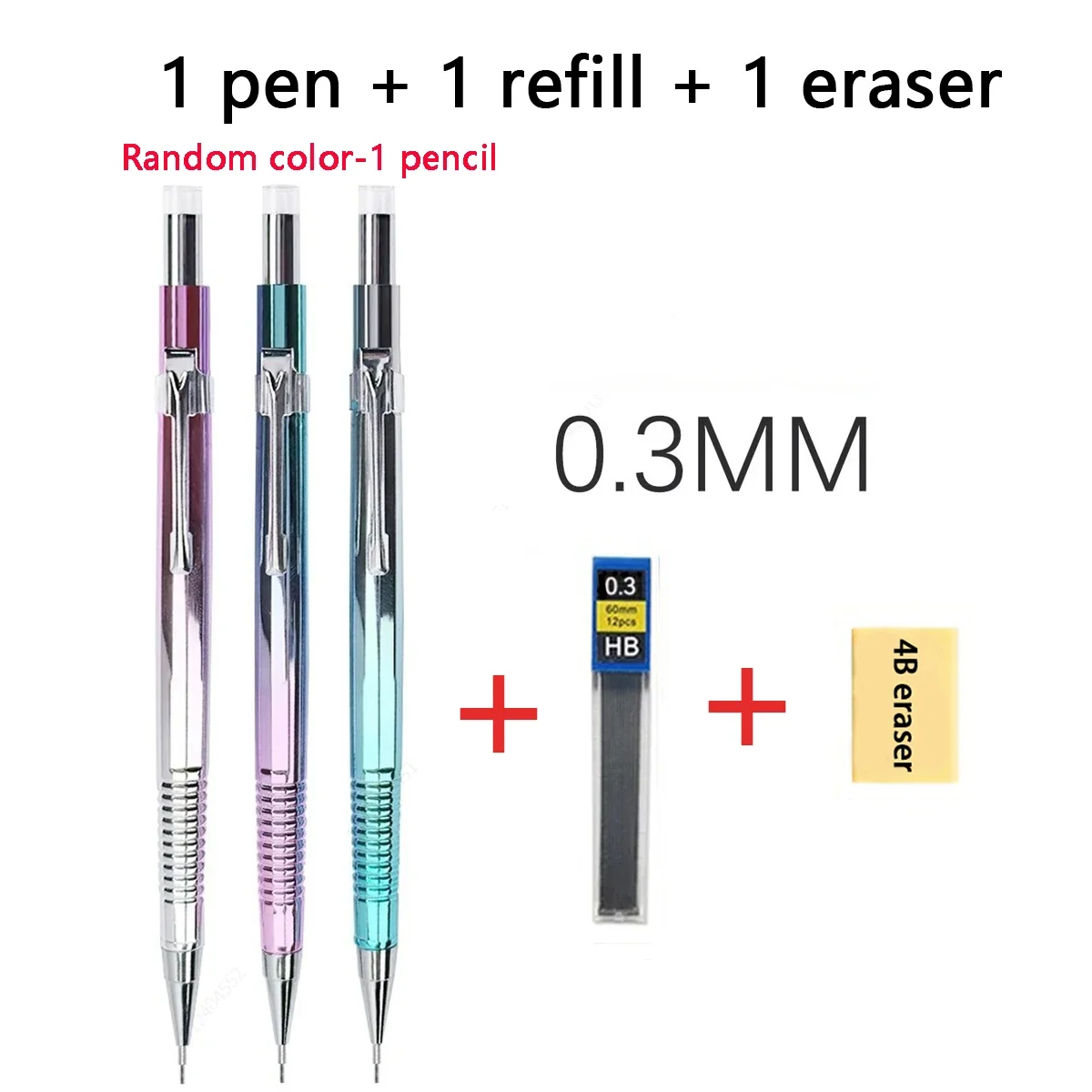 Dual Tip Multifunction Writing Instrument with Refill & Eraser