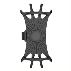 Universal Silicone Bike Phone Holder - Anti - Slip & Shockproof Mobile Mount (Black)